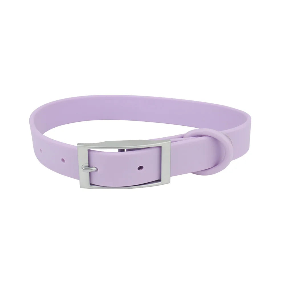 Verstellbares PVC Hundehalsband – Wasserdicht & Leicht zu Reinigen, in Trendigen Candy Farben, XS-XL