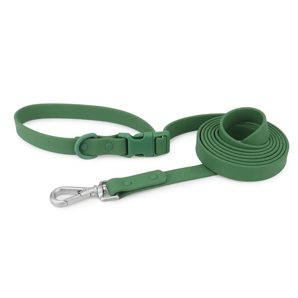 2-in-1 PVC Hundeleine mit Halsband –  Multifunktionsleine für Spaziergänge & Training