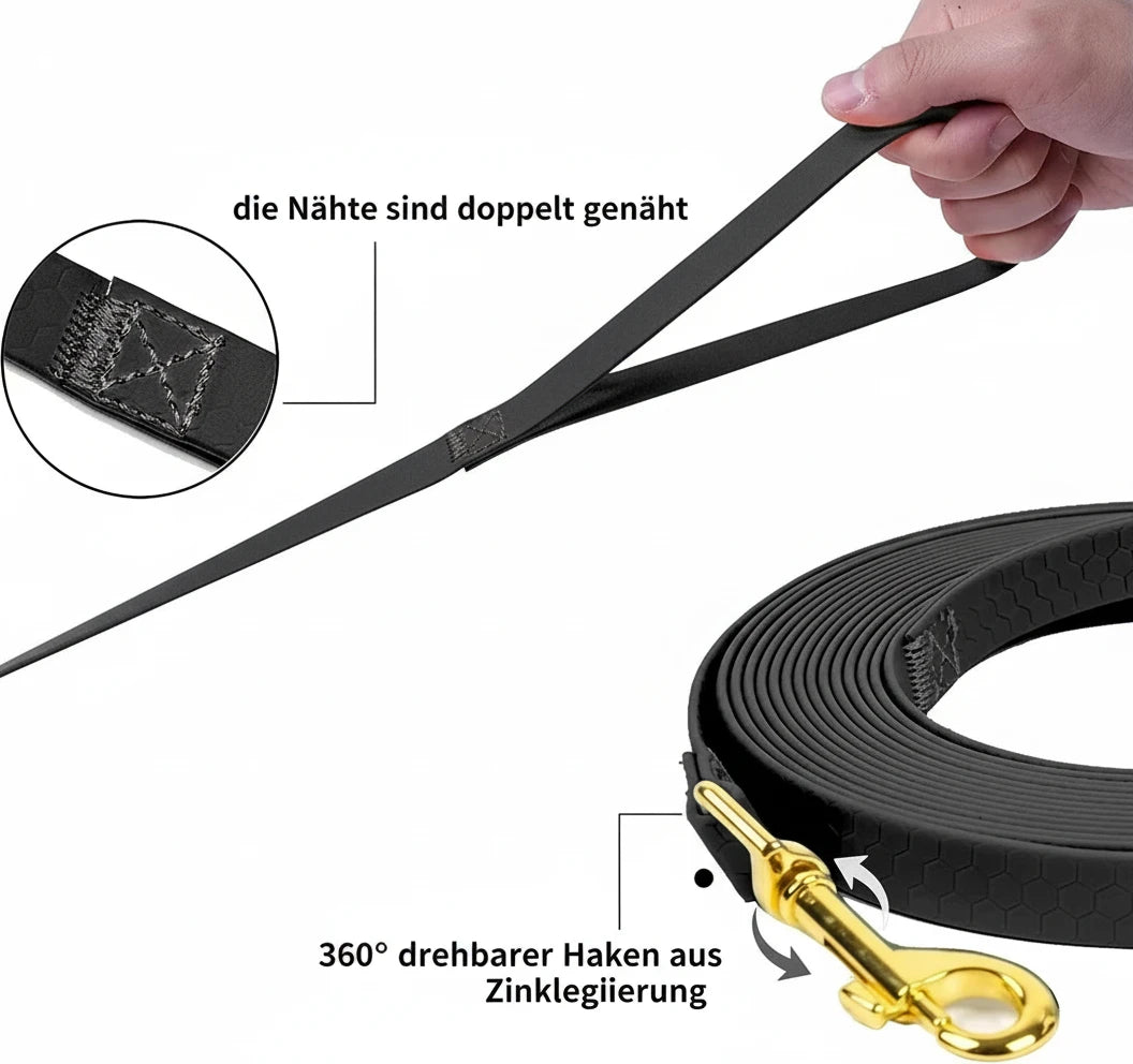 Wasserdichte Hundeleine – Schmutz- & Wasserabweisend, Doppelt Genäht, Langlebig & Pflegeleicht