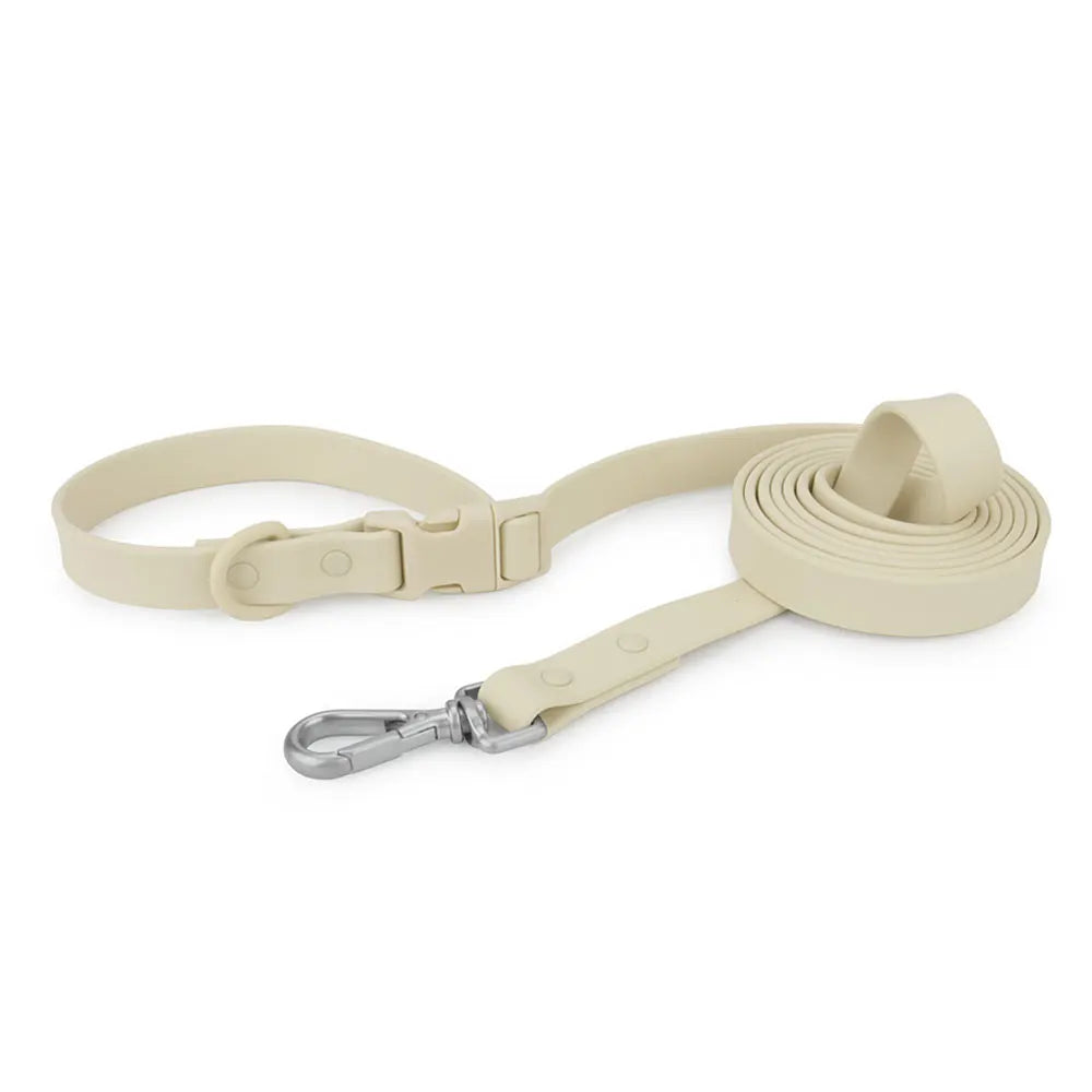2-in-1 PVC Hundeleine mit Halsband –  Multifunktionsleine für Spaziergänge & Training