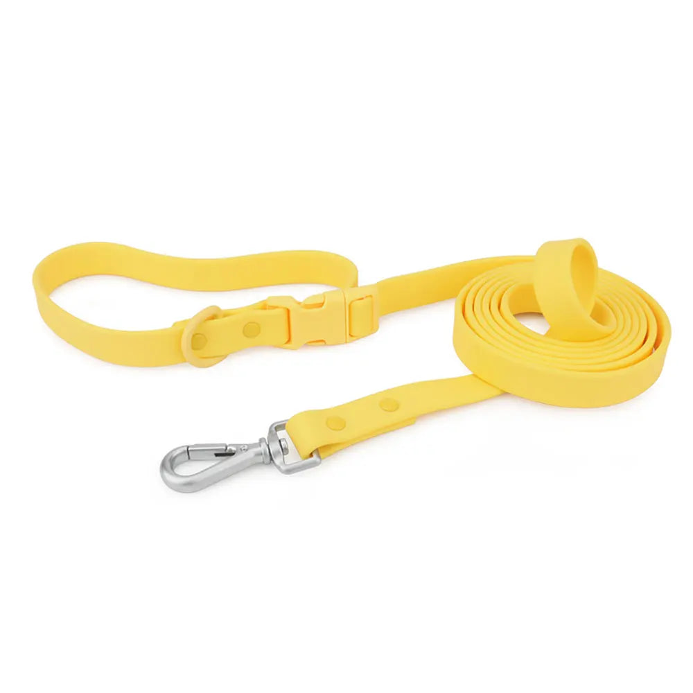 2-in-1 PVC Hundeleine mit Halsband –  Multifunktionsleine für Spaziergänge & Training