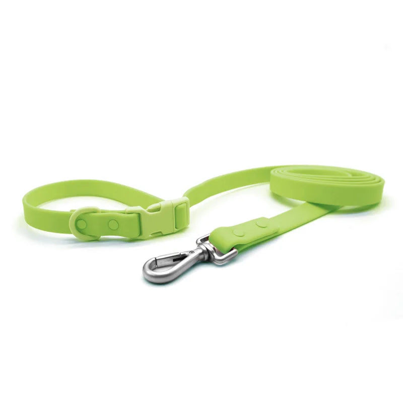 2-in-1 PVC Hundeleine mit Halsband –  Multifunktionsleine für Spaziergänge & Training