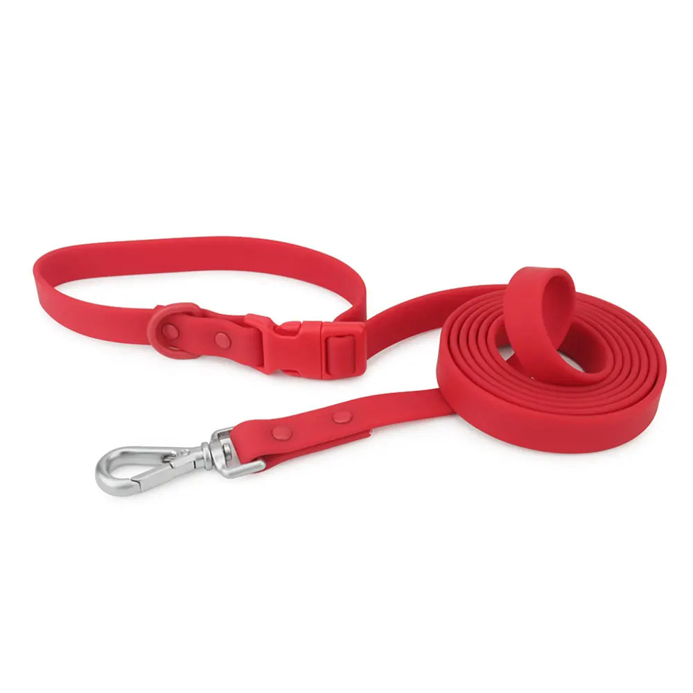 2-in-1 PVC Hundeleine mit Halsband –  Multifunktionsleine für Spaziergänge & Training